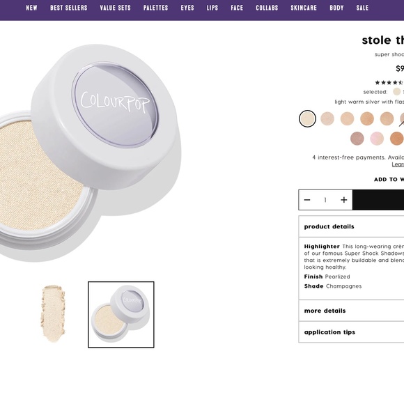 ColourPop "Stole The Show" highlighter - Picture 6 of 6